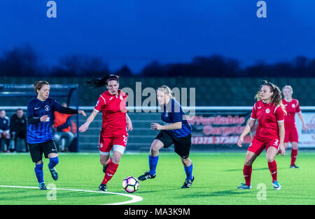 Aveley Essex, 29 marzo 2018, BBC Essex donne;s finale di Coppa Città di Brentwood Ladies (0) Vs C&K Basildon (7) Credito Ian Davidson Alamy Live News Foto Stock