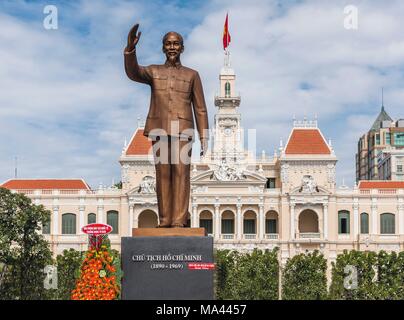 Ho Chí Minh monumento nella città di Ho Chi Minh, Vietnam Foto Stock