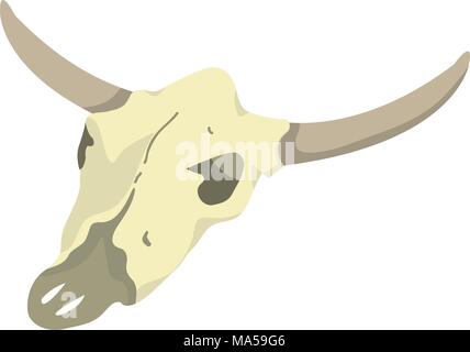 Buffalo animale cranio morto nel deserto Illustrazione Vettoriale