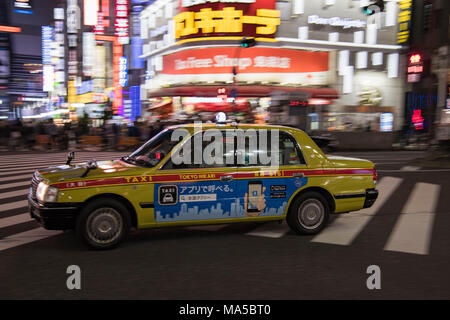 Asia, Giappone, Nihon, Nippon, guida Servizio taxi notturno Foto Stock