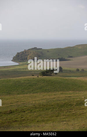 Vista sulla penisola di Mönchgut, Meclemburgo-Pomerania, Germania Foto Stock