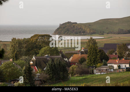 Vista su Groß Zicker, Meclemburgo-Pomerania, Germania Foto Stock