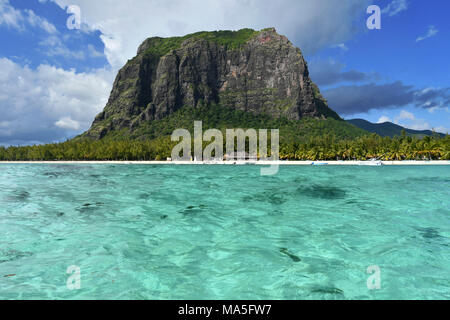 Mare cristallino di un Paradise beach,Le Morne,Maurizio,(mauriziana) Foto Stock