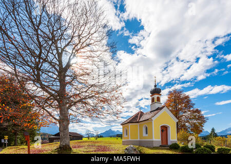 Cappella di Maria Rast a Krun Europa, Germania, il Land della Baviera, Krun, Mittenwald, Barmsee Foto Stock