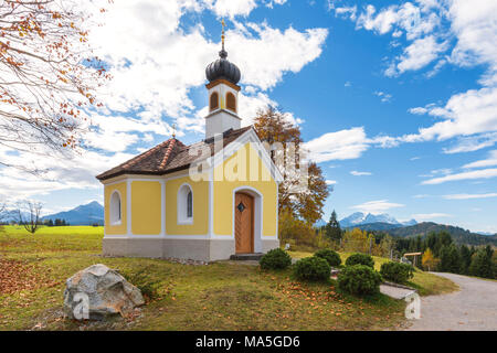 Cappella di Maria Rast a Krun Europa, Germania, il Land della Baviera, Krun, Mittenwald, Barmsee Foto Stock