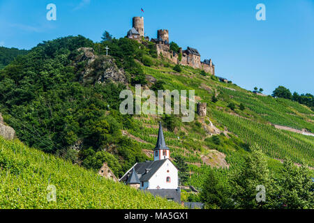Castel Thurant sopra Alken, valle della Mosella, Renania-Palatinato, Germania Foto Stock