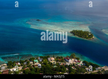 Antenna di Rangiroa, Tuamotus, Polinesia Francese Foto Stock