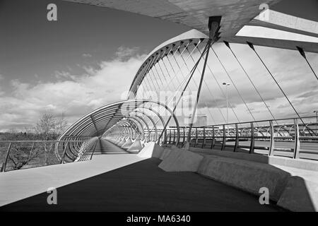 Zaragoza - il terzo millennio - ponte Puente del Tercer Milenio. Foto Stock