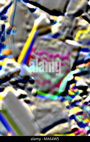Abstract arcobaleno sullo sfondo di metallo, texture closeup dettagli Foto Stock