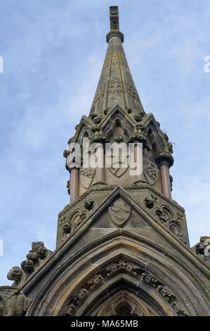 Dettaglio dell'Atholl Memorial Fontana, Dunkeld, Perthshire Scozia Scotland Foto Stock