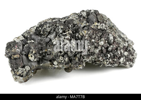 99,7% di manganese fine isolato su sfondo bianco Foto Stock