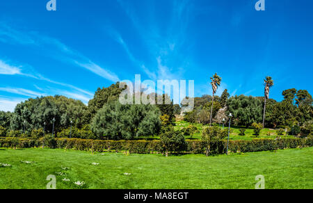 Il parco di Monserrato, nella città di Sassari, in una giornata di sole di primavera Foto Stock