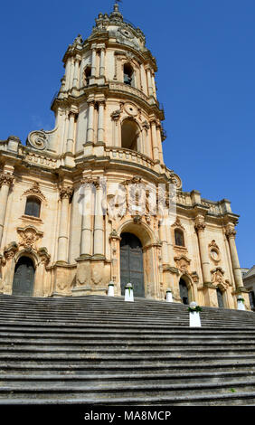 Il Duomo di San Giorgio, Modica, Ragusa, Sicilia, Italia, barocco Foto Stock