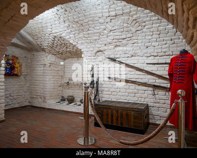 Novozhivotinnoe, Russia - 26 Maggio 2017: Interno del primo piano della sala espositiva del museo-station wagon di D. Venevitinov Foto Stock