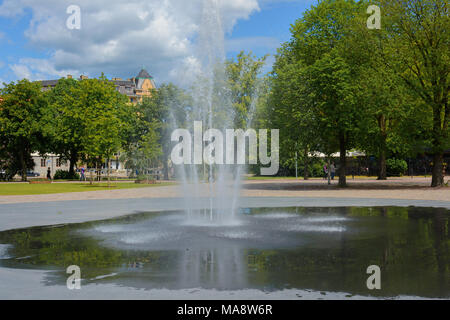 Fontana a Göteborg durante la primavera in Svezia 2015 Foto Stock