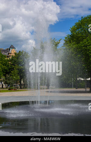 Fontana a Göteborg durante la primavera in Svezia 2015 Foto Stock