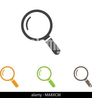Icona lente vettore, design piatto migliore icona vettore Illustrazione Vettoriale