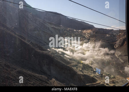 Fumo Mout Hakone a Owakudani Foto Stock