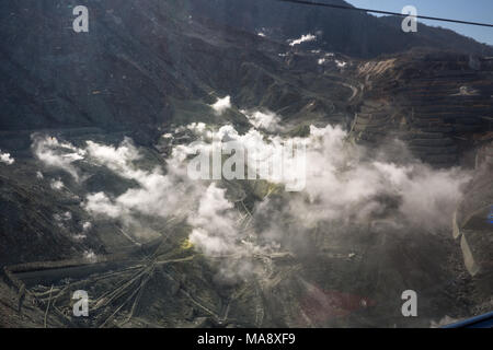 Fumo Mout Hakone a Owakudani Foto Stock