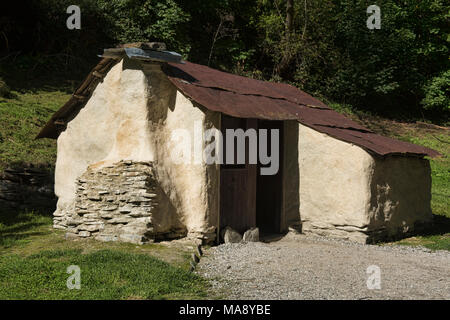 Il vecchio Chinese Gold Rush insediamento nella storica, Arrowton Otago, Nuova Zelanda Foto Stock