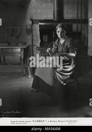 Winifred Westover, pubblicità ritratto, sul set del film "Lummox', gli artisti uniti, 1930 Foto Stock