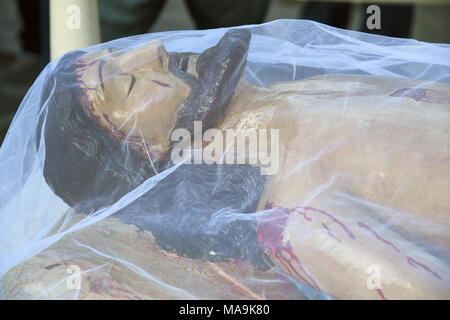 Mosorrofa, Italia, 30 marzo 2018: Processione Varette venerdì santo,Gesù Cristo morto Credito: Giuseppe Andidero/Alamy Live News Foto Stock