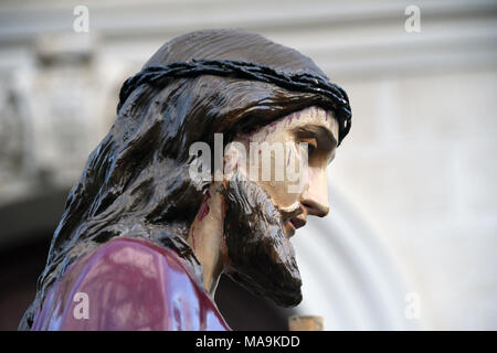 Mosorrofa, Italia, 30 marzo 2018: Processione Varette venerdì santo,Gesù Cristo legato Credito: Giuseppe Andidero/Alamy Live News Foto Stock