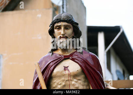 Mosorrofa, Italia, 30 marzo 2018: Processione Varette venerdì santo,Gesù Cristo legato Credito: Giuseppe Andidero/Alamy Live News Foto Stock