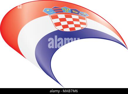 Bandiera della Croazia, illustrazione vettoriale Illustrazione Vettoriale