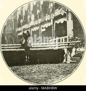 . Dressage en libertÃ© du Cheval d'ostacoli . Signora BELLE MONTÃE PAR M. HENRY LECLERC Foto Stock