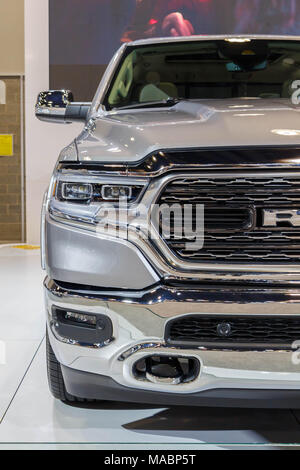 Vancouver, Canada - Marzo 2018 : Dodge Ram 1500 Hemi, prese a 2018 Vancouver Auto Show Foto Stock