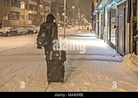 Viaggio in treno da Lulea a Stoccolma, Svezia Foto Stock