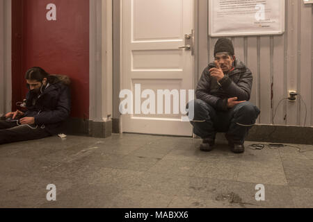 Viaggio in treno da Lulea a Stoccolma, Svezia Foto Stock