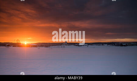 Viaggio in treno da Lulea a Stoccolma, Svezia Foto Stock