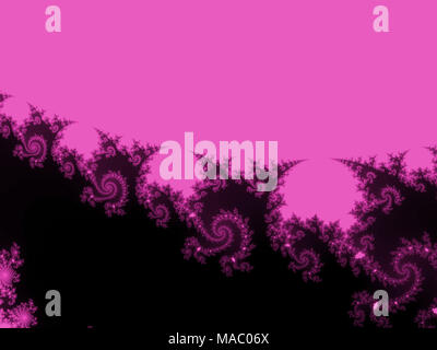 Colore nero frattale astratto texture di sfondo su una rosa sfondo colorato. Foto Stock