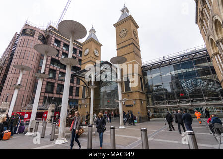 Dalla stazione di Liverpool Street entrata principale Foto Stock