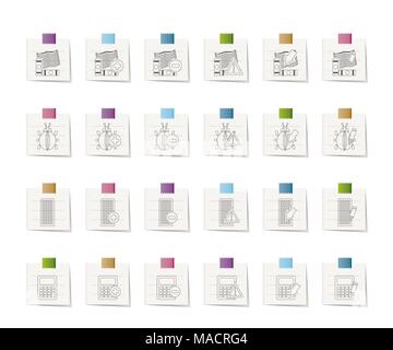 24 Business, Office e le icone dei siti web - vector icon set 2 Illustrazione Vettoriale