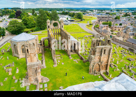 Elgin Cathedral, storico rovina a Elgin, murene, a nord-est della Scozia Foto Stock