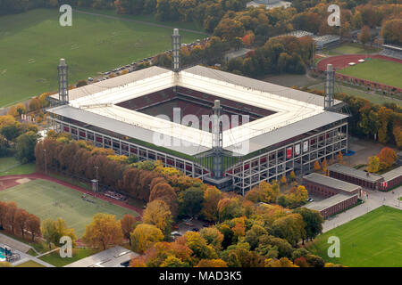 Vista aerea, energia territoriale Stadium, 1.FC Koeln, Rhein Energie Stadium, 2.Bundesliga, Colonia, nella Renania, Renania settentrionale-Vestfalia, Germania, Europa Foto Stock