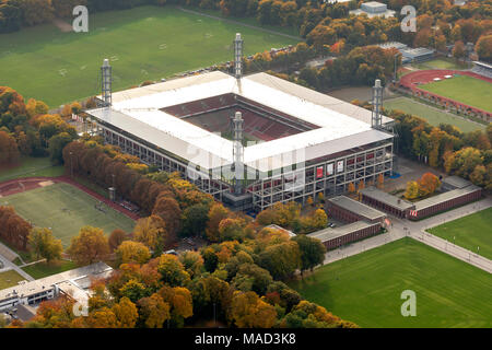 Vista aerea, energia territoriale Stadium, 1.FC Koeln, Rhein Energie Stadium, 2.Bundesliga, Colonia, nella Renania, Renania settentrionale-Vestfalia, Germania, Europa Foto Stock