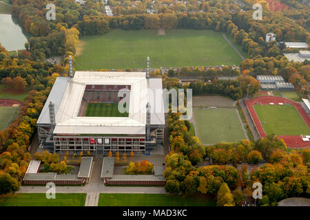 Vista aerea, energia territoriale Stadium, 1.FC Koeln, Rhein Energie Stadium, 2.Bundesliga, Colonia, nella Renania, Renania settentrionale-Vestfalia, Germania, Europa Foto Stock