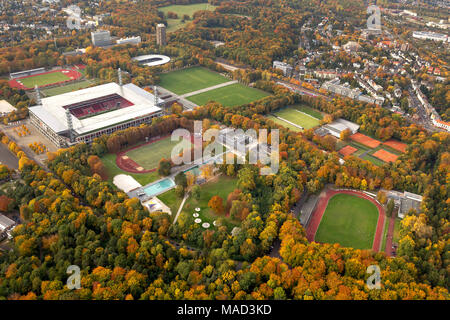 Vista aerea, energia territoriale Stadium, 1.FC Koeln, Rhein Energie Stadium, 2.Bundesliga, Colonia, nella Renania, Renania settentrionale-Vestfalia, Germania, Europa Foto Stock