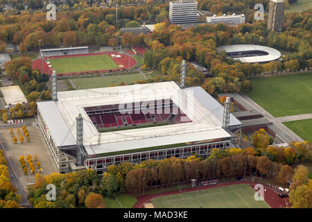 Vista aerea, energia territoriale Stadium, 1.FC Koeln, Rhein Energie Stadium, 2.Bundesliga, Colonia, nella Renania, Renania settentrionale-Vestfalia, Germania, Europa Foto Stock