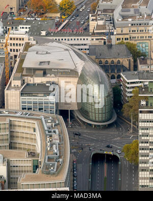 Vista aerea, Weltstadthaus colonia, Schildergasse a Colonia, Renzo Piano Architetto, formano una balena arenata, department store della catena di moda Peek & Clop Foto Stock