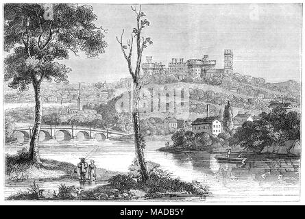 Lancaster Castle è un medievale castello normanno nella contea inglese del Lancashire. La sua storia non è chiara, ma può essere stata fondata nel XI secolo sul sito di un forte romano che si affaccia su un attraversamento del fiume Lune. Nel 1164, l'onore di Lancaster, compresi il castello passò sotto il controllo regio. Nel 1322 e 1389 lo scozzese ha invaso l'Inghilterra, procedendo come lontano come Lancaster e danneggiare il castello. Non vedere l'azione militare di nuovo fino a quando la guerra civile inglese. Foto Stock