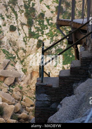 Caminito del Rey, Andalusia, vecchio sentiero Foto Stock