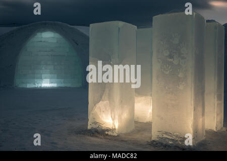 In Icehotel Jukkasjärvi Foto Stock