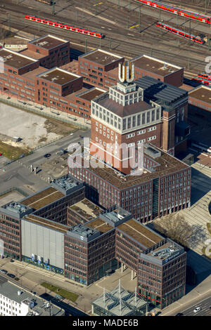 Dortmunder U e Museo Ostwall am Westenwall a Dortmund in NRW. Dortmund, la zona della Ruhr, Renania settentrionale-Vestfalia, Germania, Dortmund, Ruhr, Nordrhein-West Foto Stock