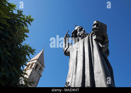 Statua in bronzo del Vescovo Grgur Ninski (Gregorio di Nin) dalla scultore croato Ivan Meštrović. Split, Croazia. Foto Stock