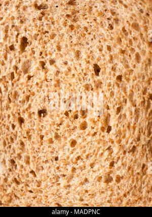 Chiudere la texture di marrone pane di segale dettaglio macro cibo; essex; Inghilterra; Regno Unito Foto Stock
